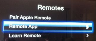 Pairing your iPhone to Apple TV