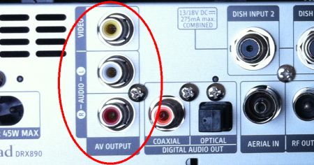 Sky HD Box Composite Video and Audio Sockets Sky HD Box Composite Video and Audio Sockets