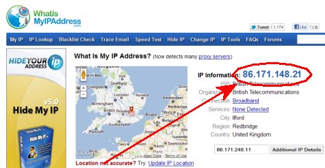 What is My IP Address Screenshot